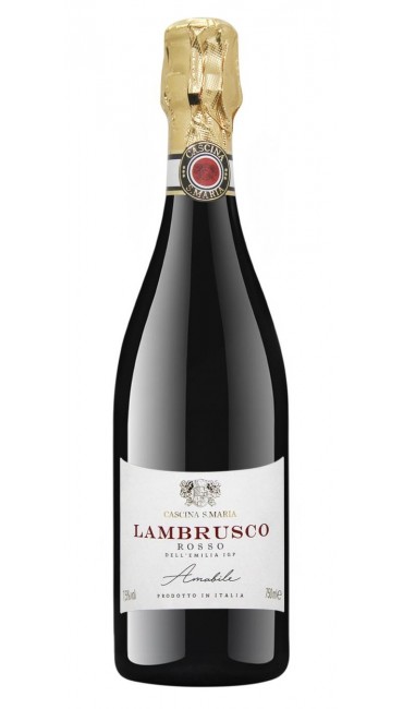 Игристое вино Cascina S. Maria Rosso Amabile Lambrusco dell’Emilia красное полусладкое 7,5% 0,75 л
