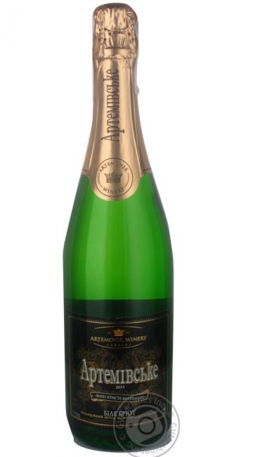 Вино игристое Artwinery Артемовское выдержанное белое Брют 13,5% 0,75л Вино игристое Artwinery Артемовское выдержанное белое Брют 13,5% 0,75л