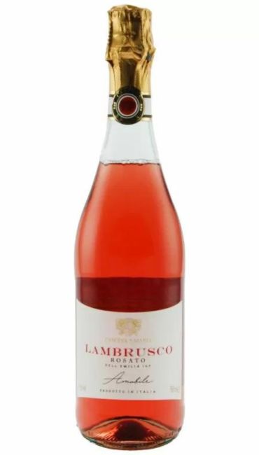 Вино игристое Cascina S. Maria Lambrusco dell'Emilia Rosato Amabile IGT розовое полусладкое 7,5% 0,75л