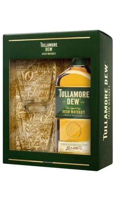 Виски Tullamore Dew Original Irish Whiskey + 2 склянки в коробці, 40%, 0,7 л