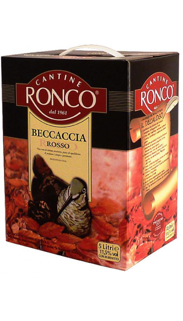 Вино Cantine Ronco Beccaccia красное 5L Вино Cantine Ronco Beccaccia красное 5L
